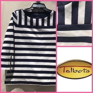 GUC Navy and White Striped Nautical Top-